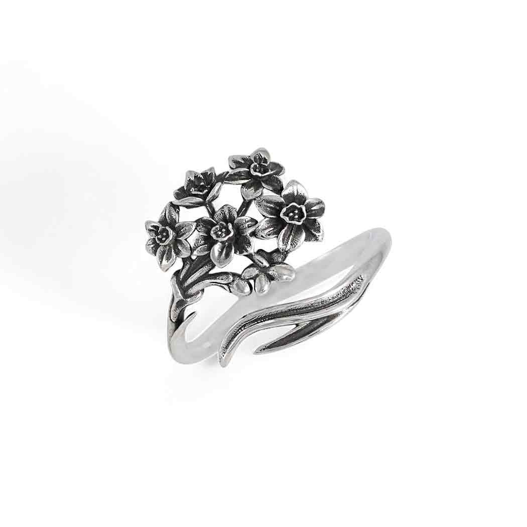 Sterling Silver Adjustable Birth Flower Rings