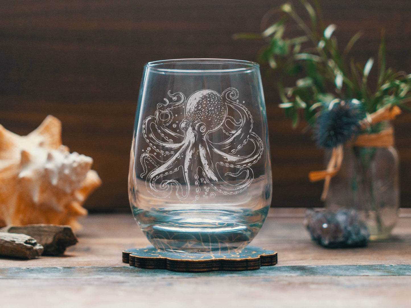 Octopus Drinking Glass