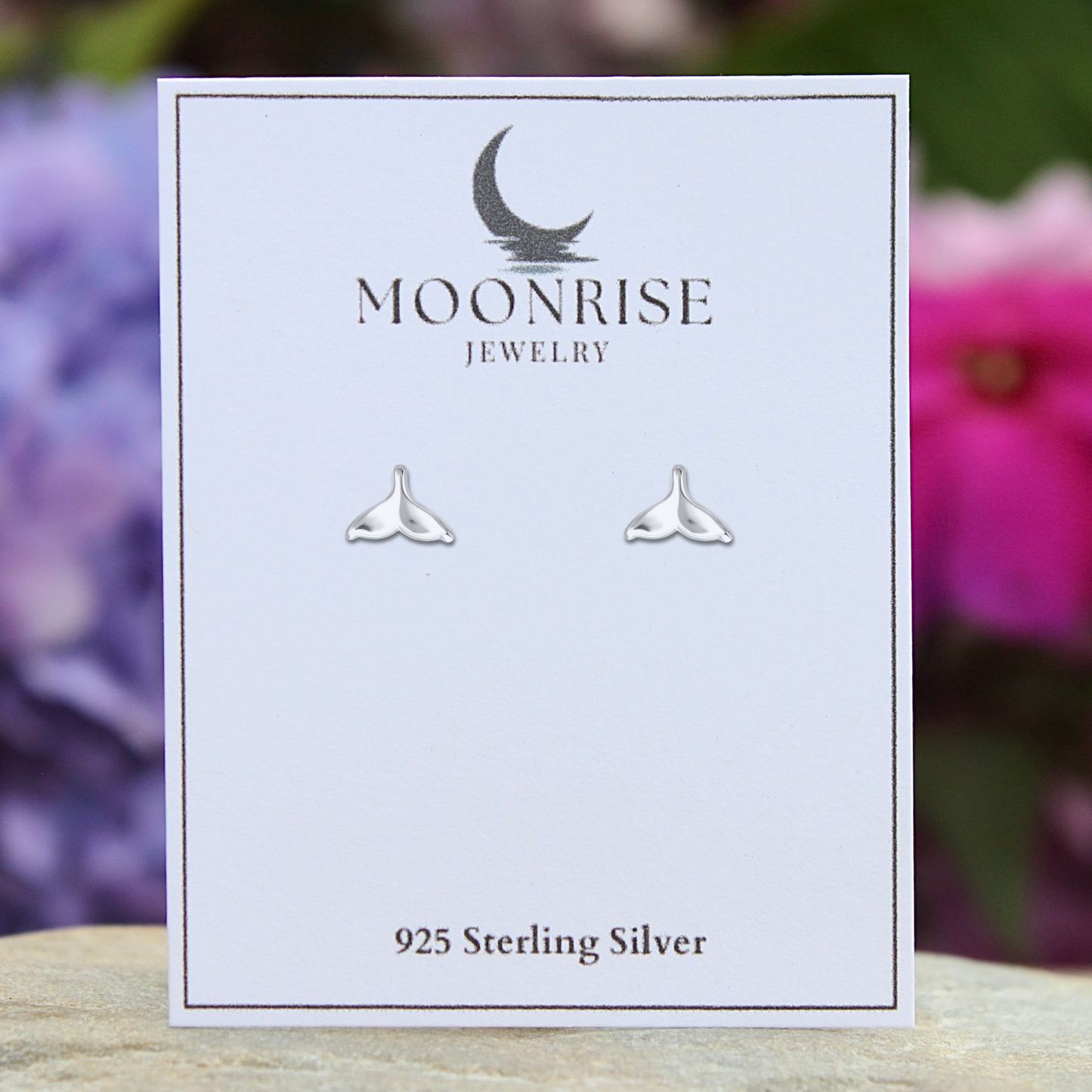 Tiny Whale Tail Earrings