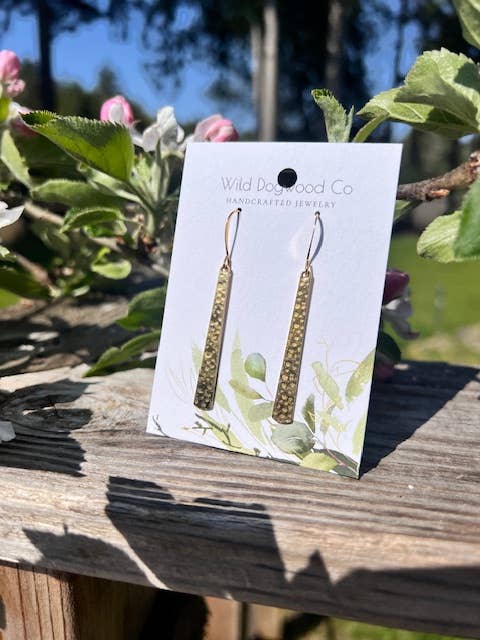 Hammered Brass Earrings