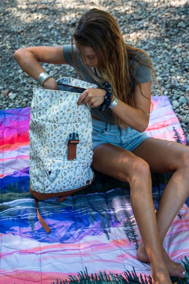 Cream Floral Adventure Backpack