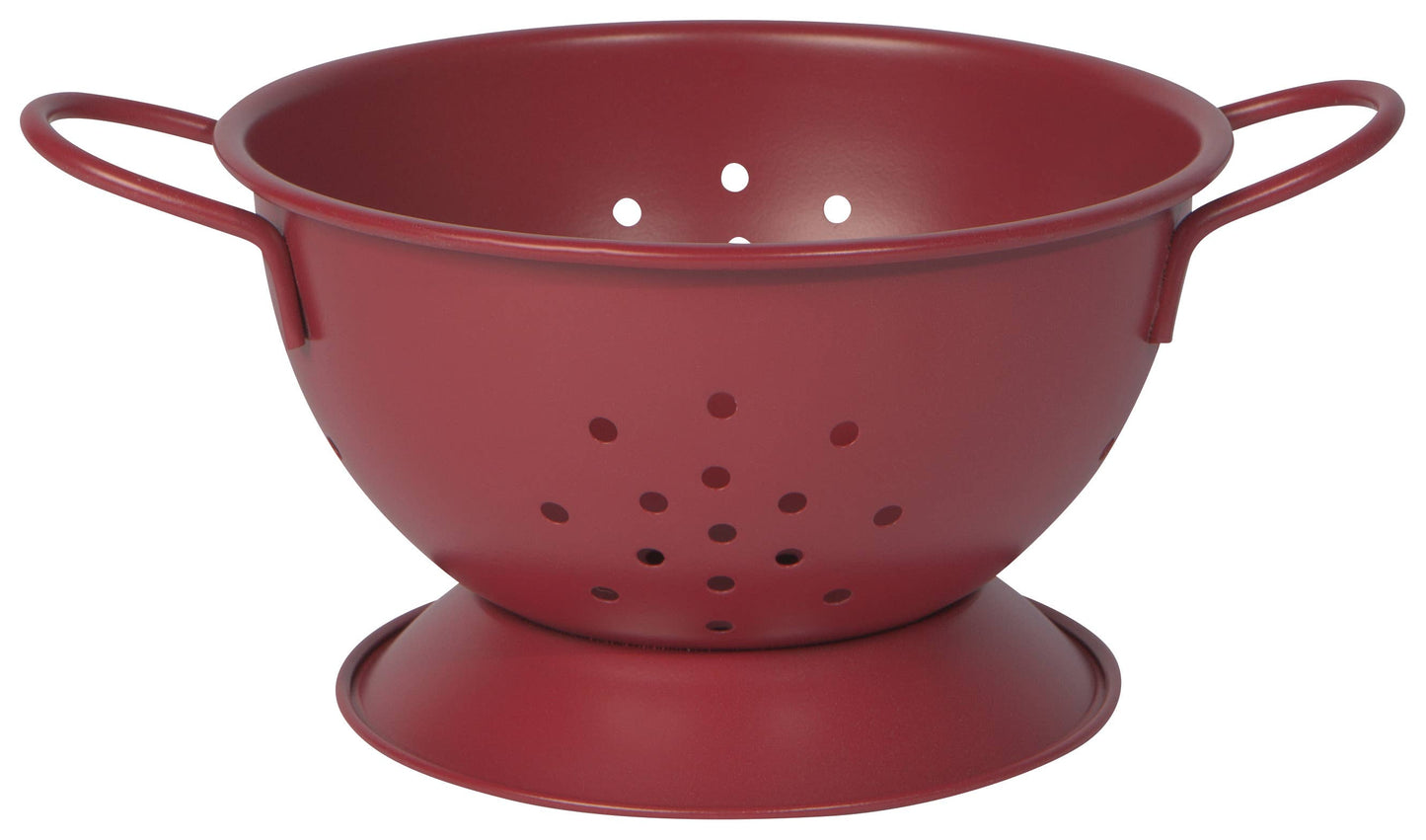 Matte Steel Carmine Red Colander Small
