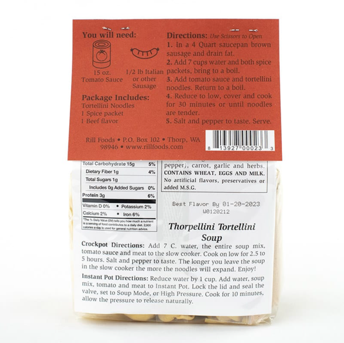 Large Thorpellini Tortellini Soup Mix