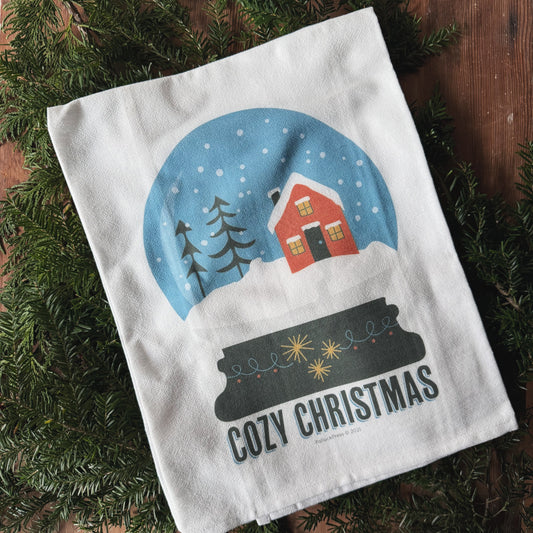 Cozy Christmas Snowglobe Towel