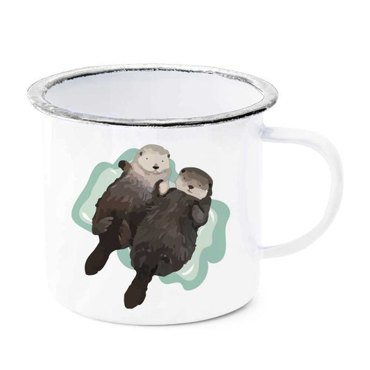Sea Otter Duo Enamel Mug