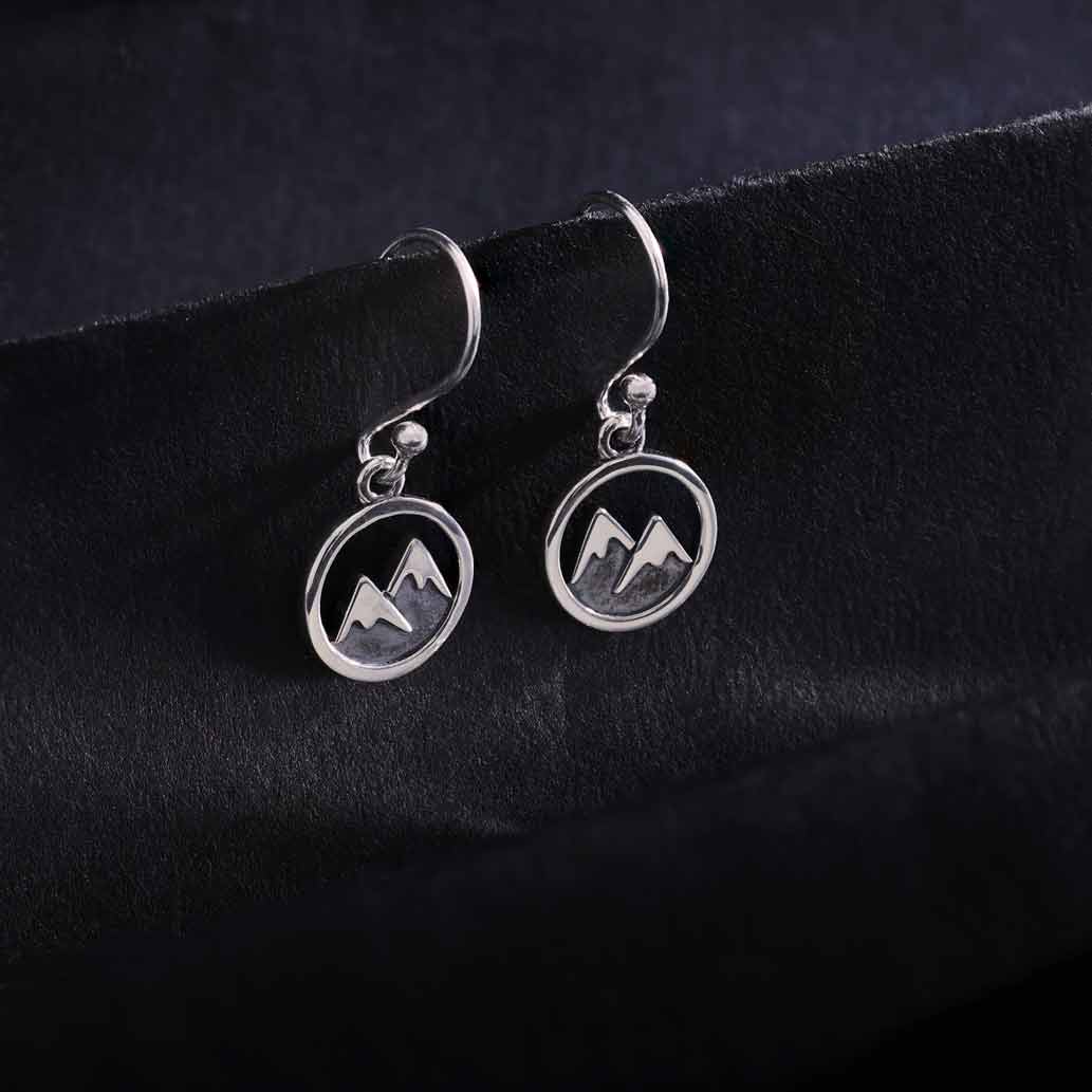 Sterling Silver Snow Capped Mountain Dangle Earring
