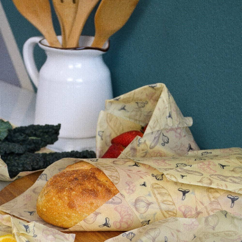 Eco-Friendly Plant-Based Wax Food Wrap Roll