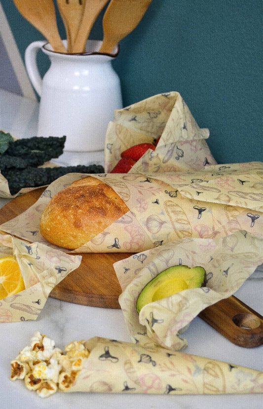 Eco-Friendly Plant-Based Wax Food Wrap Roll