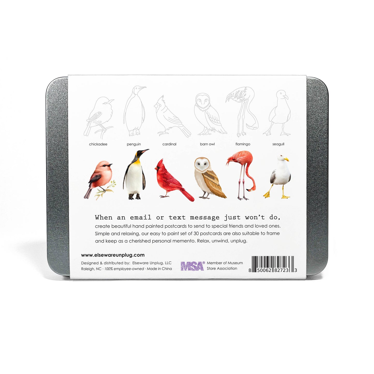 Coloring Postcards Bird Designs
