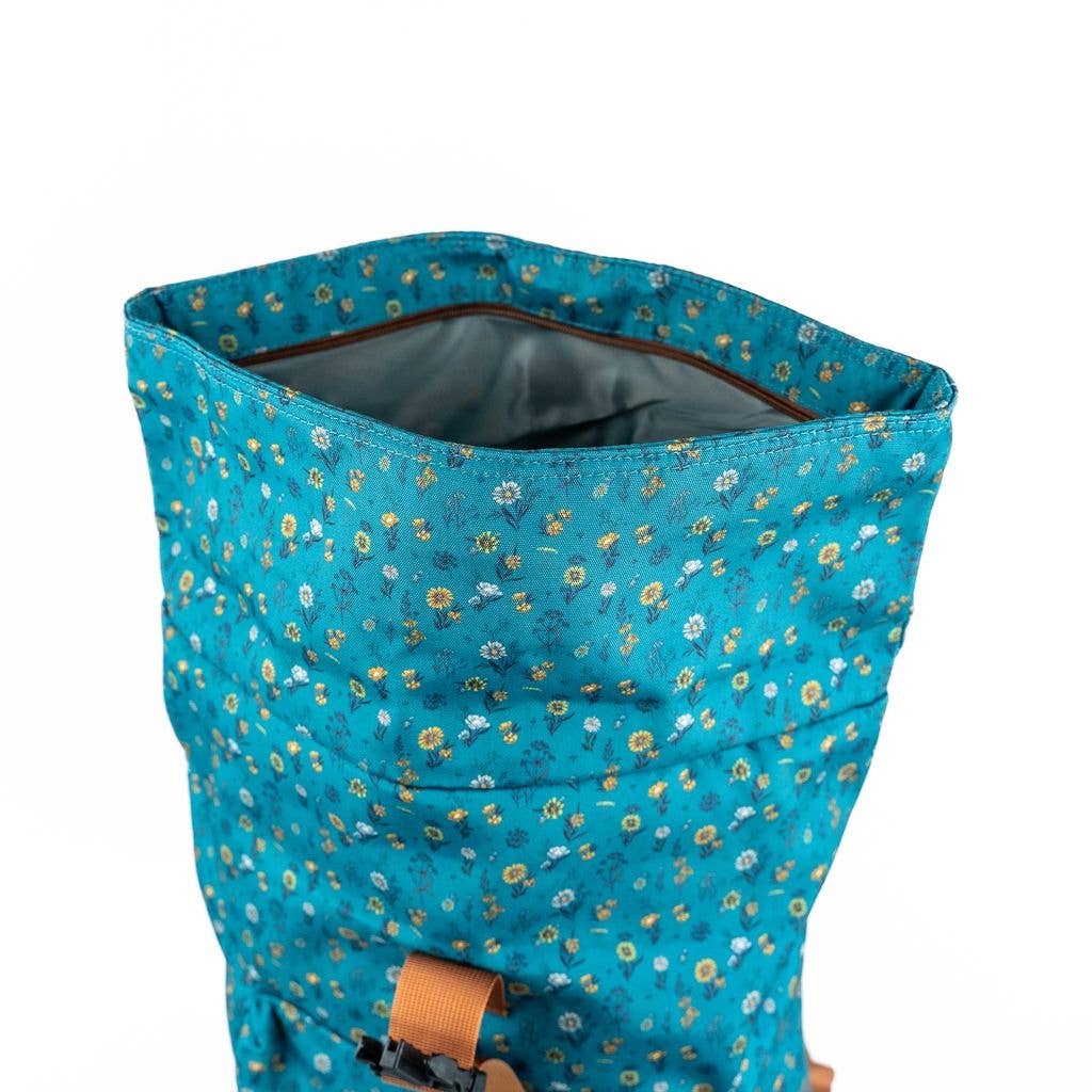 Teal Floral Adventure Backpack
