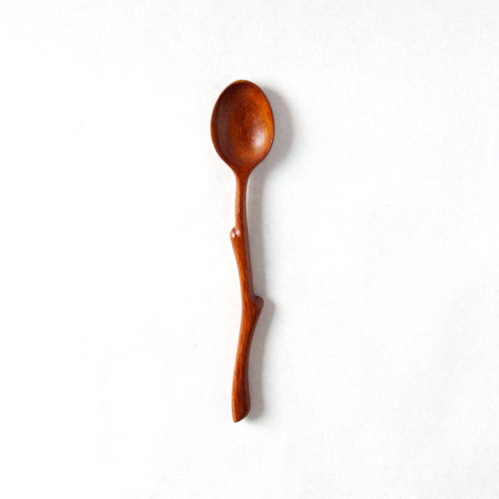 Carved Wooden Twig Spoon