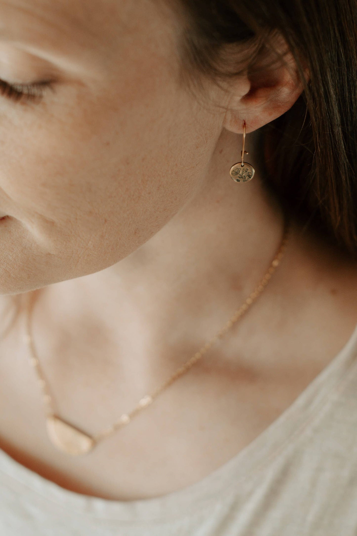 Sunrise Mountain Botanical Semi-Circle Necklace