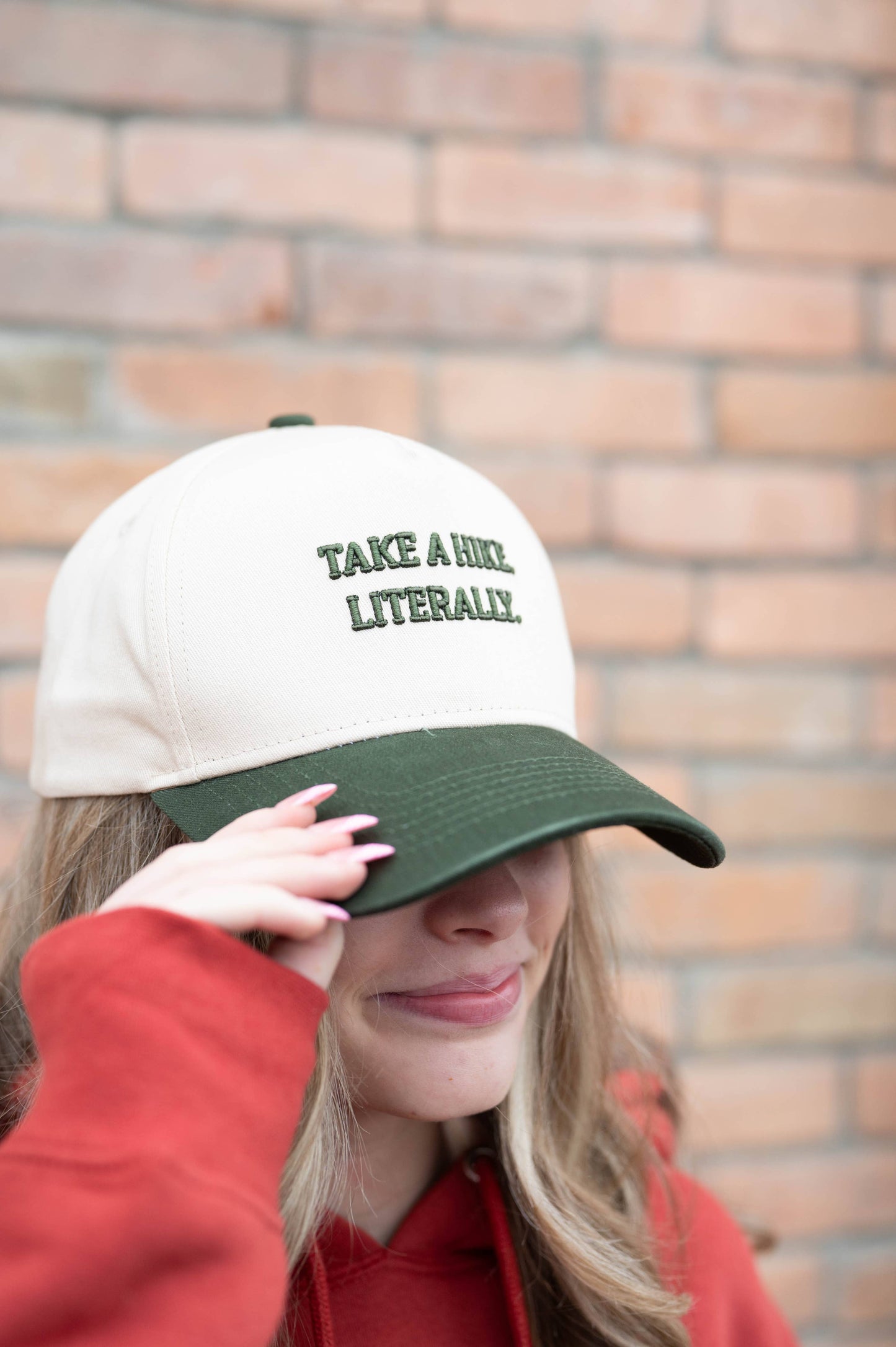 Take A Hike. Literally. Embroidered Trucker Hat