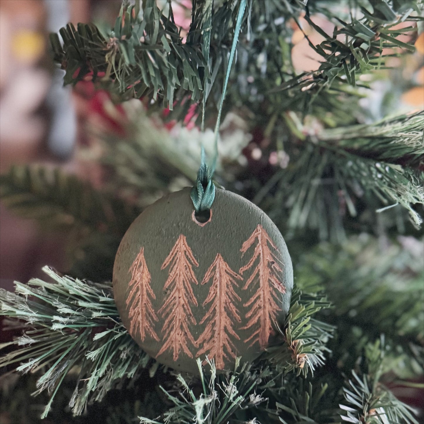 Evergreen Pottery Ornament