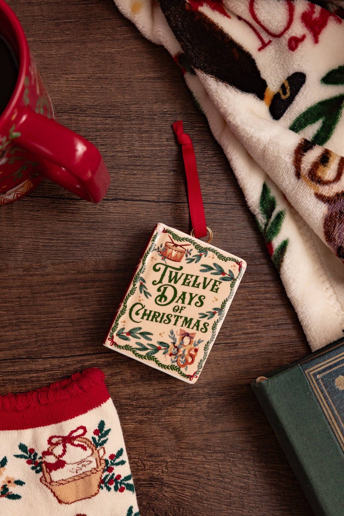 Ceramic Book Ornament, Twelve Days of Christmas