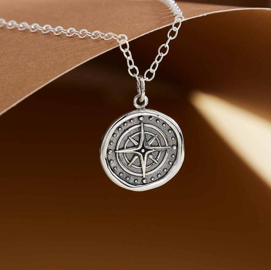 Wax Seal Compass Necklace