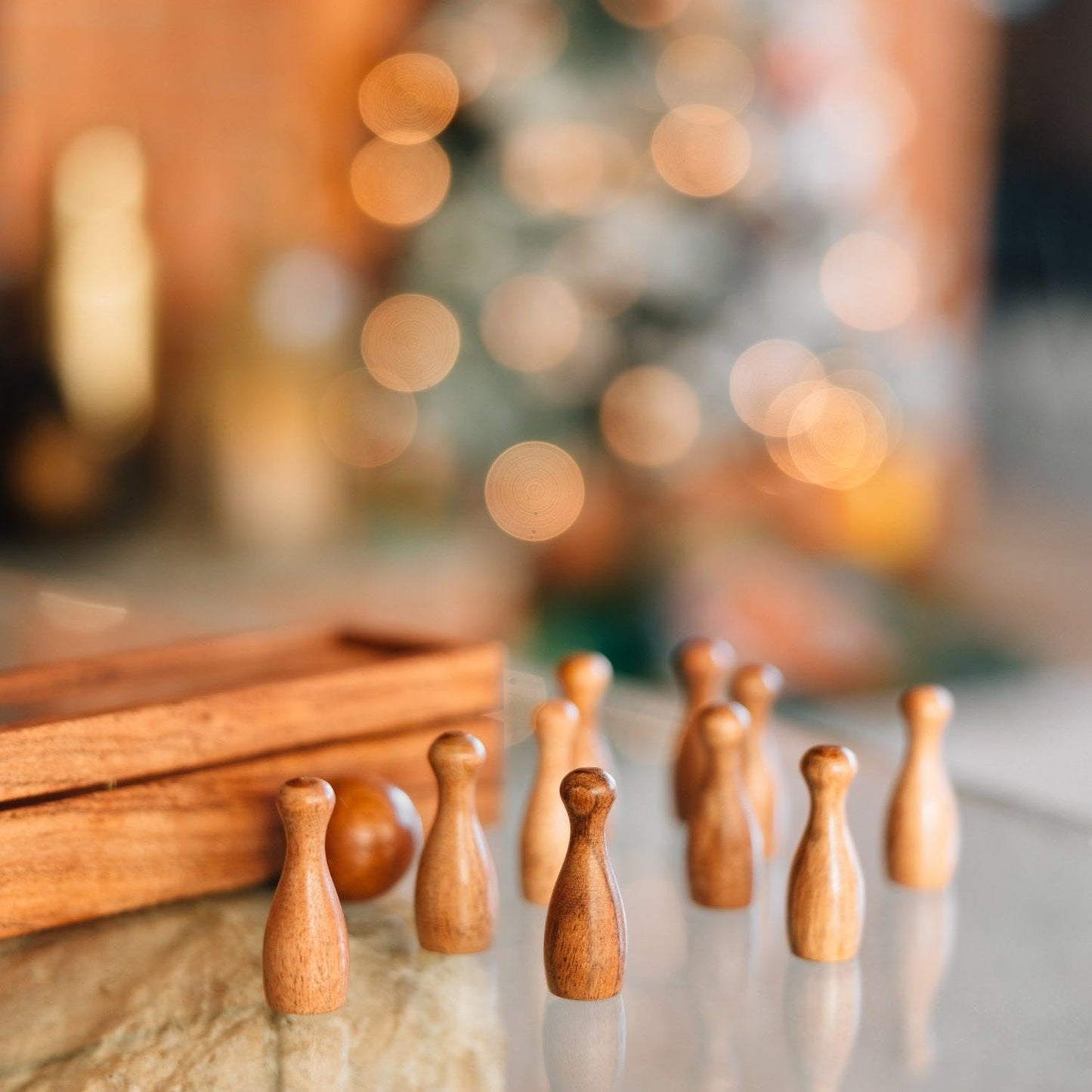 Handmade Mini Tabletop Bowling