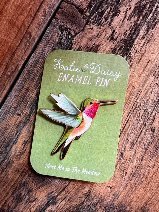 Hummingbird Enamel Pin 