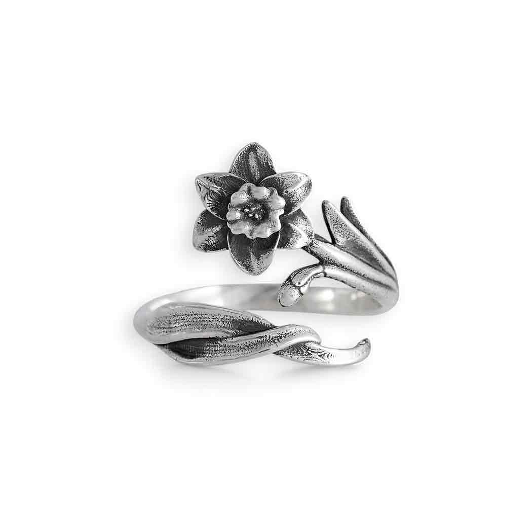 Sterling Silver Adjustable Birth Flower Rings