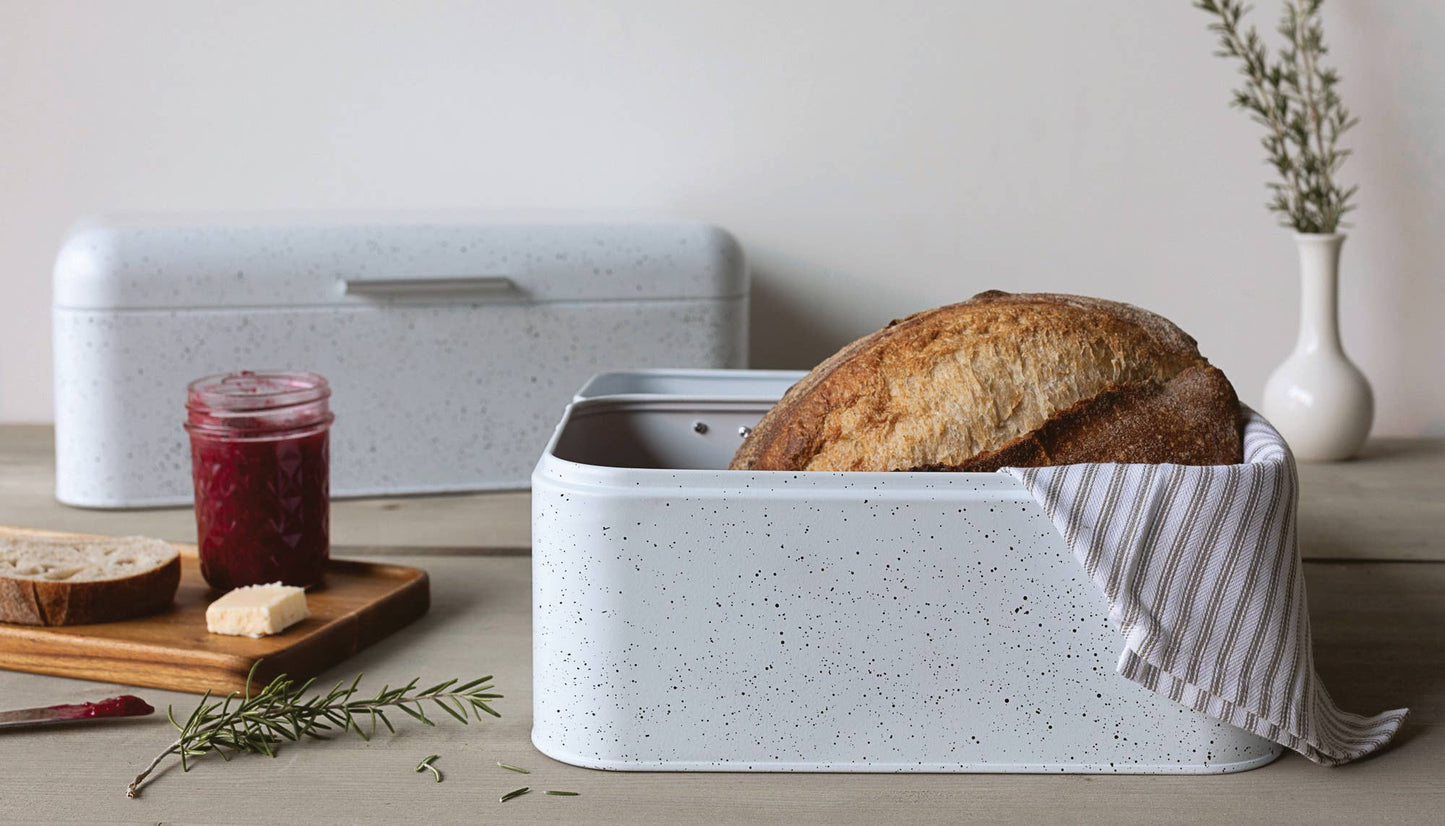 White Speckle Bread Bin