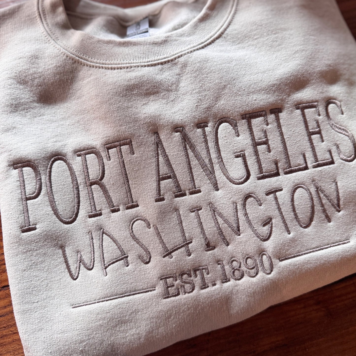 Embroidered Port Angeles Crewneck