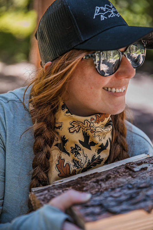 Crow + Oak Leaves Bandana