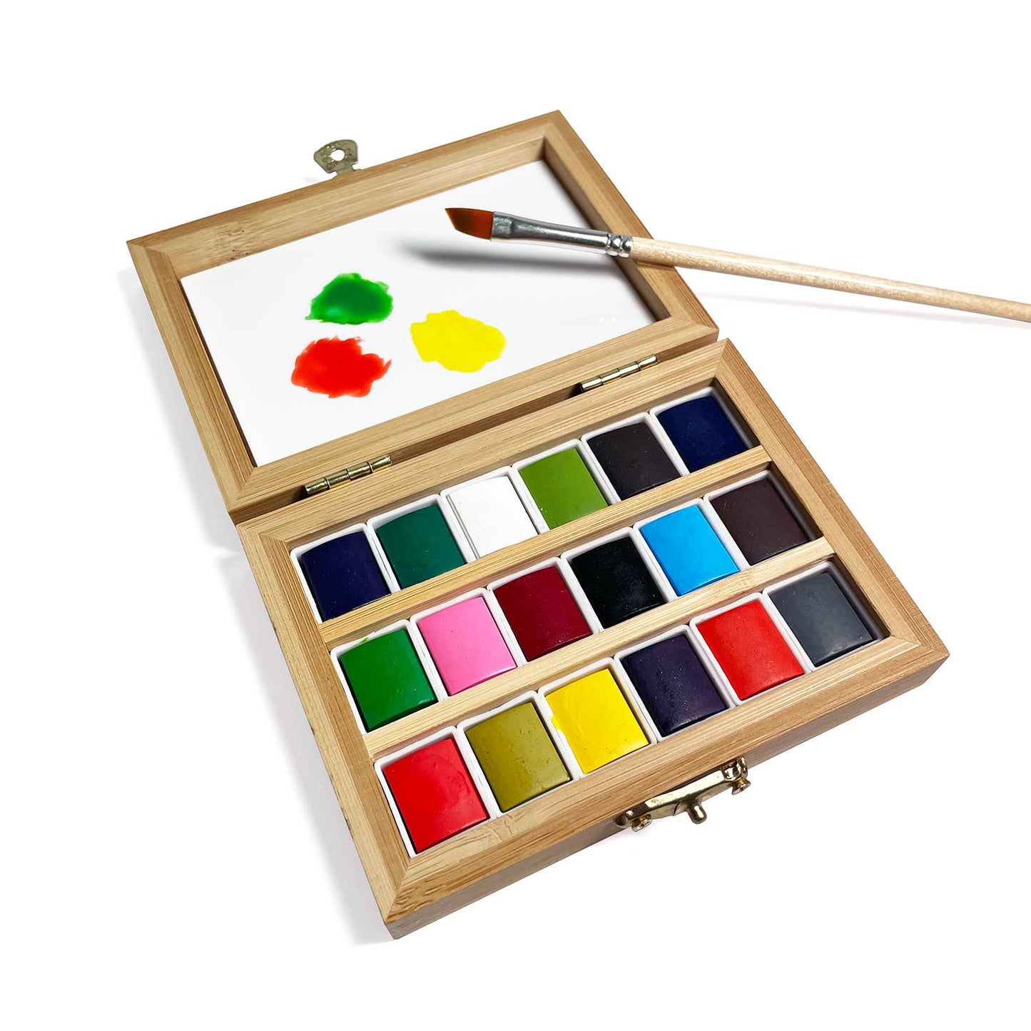 Watercolor Set in Bamboo Box