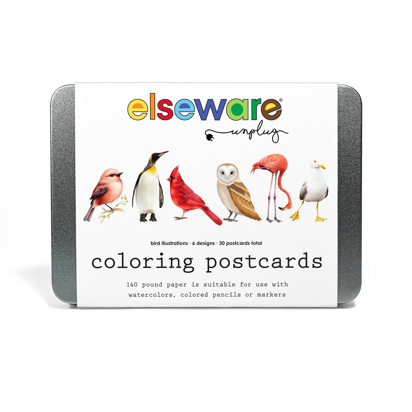 Coloring Postcards Bird Designs