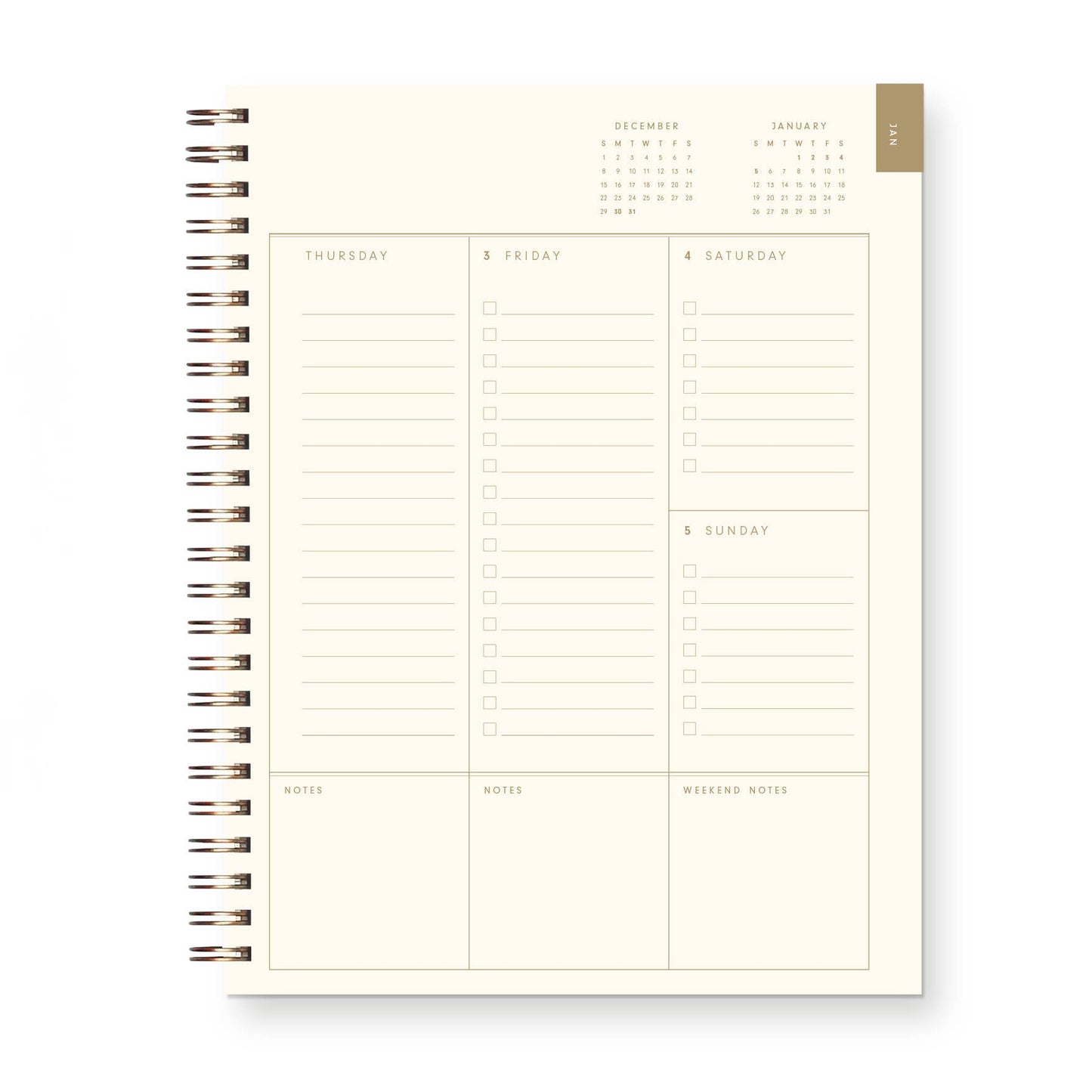 2025 Framed Floral Dated Weekly Planner