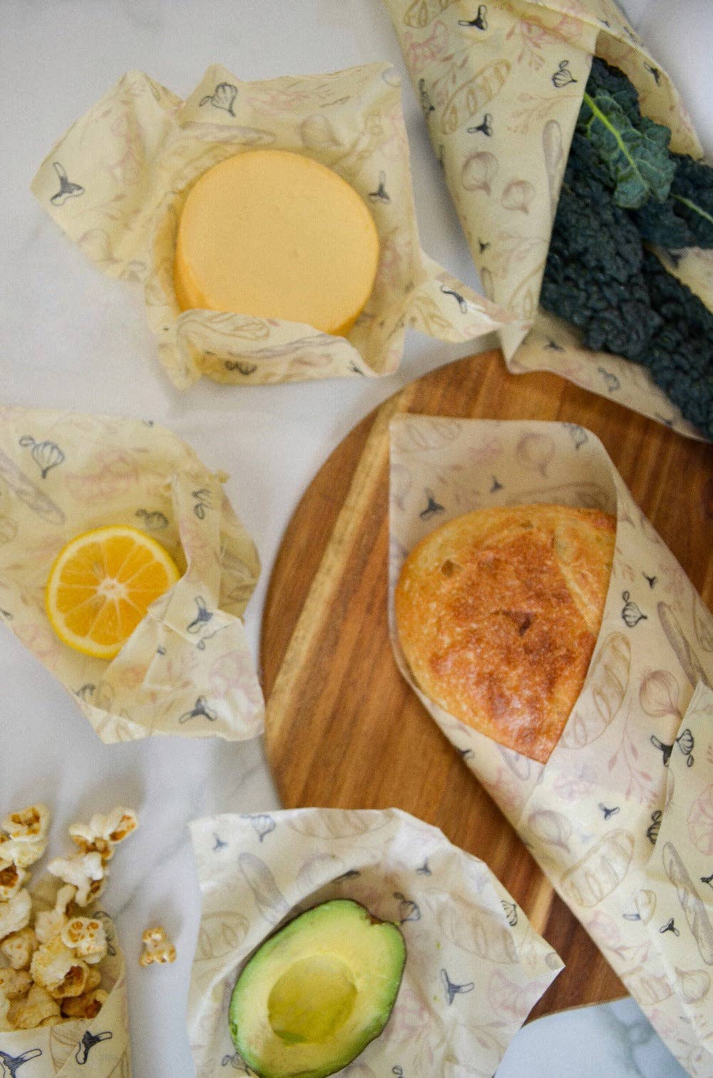 Eco-Friendly Plant-Based Wax Food Wrap Roll