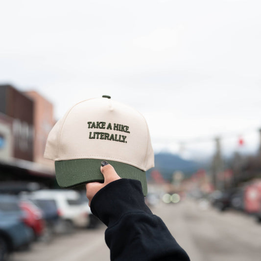 Take A Hike. Literally. Embroidered Trucker Hat