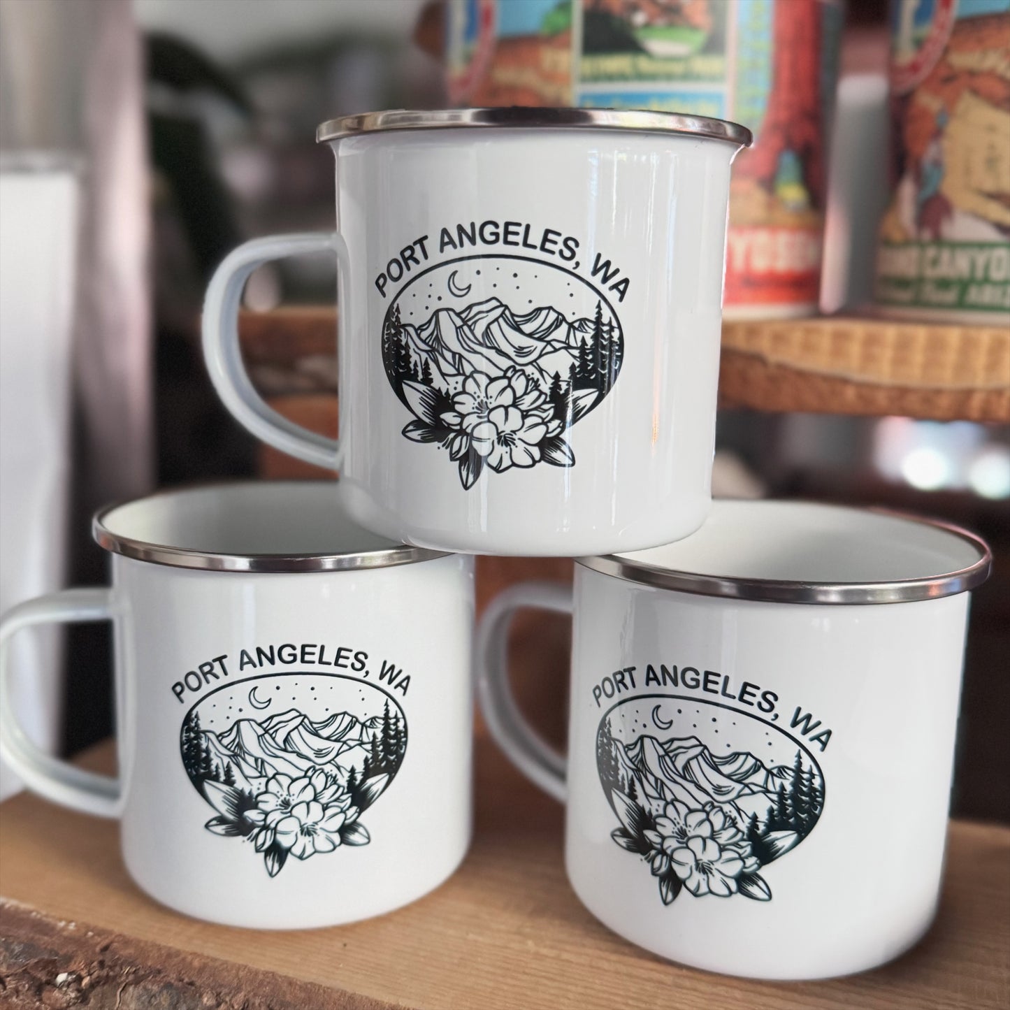 Port Angeles Enamel Mug