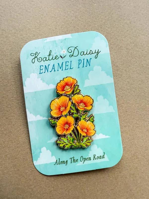 California Poppies Pin