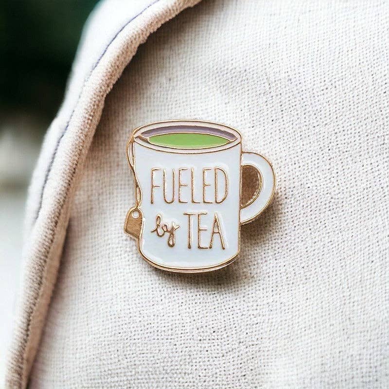 "Fueled By Tea" Teacup Enamel Pin
