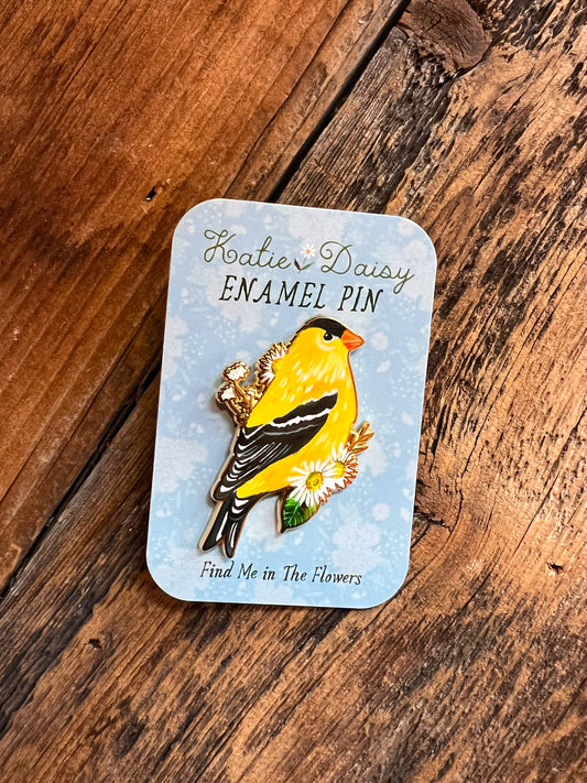 Goldfinch Enamel Pin