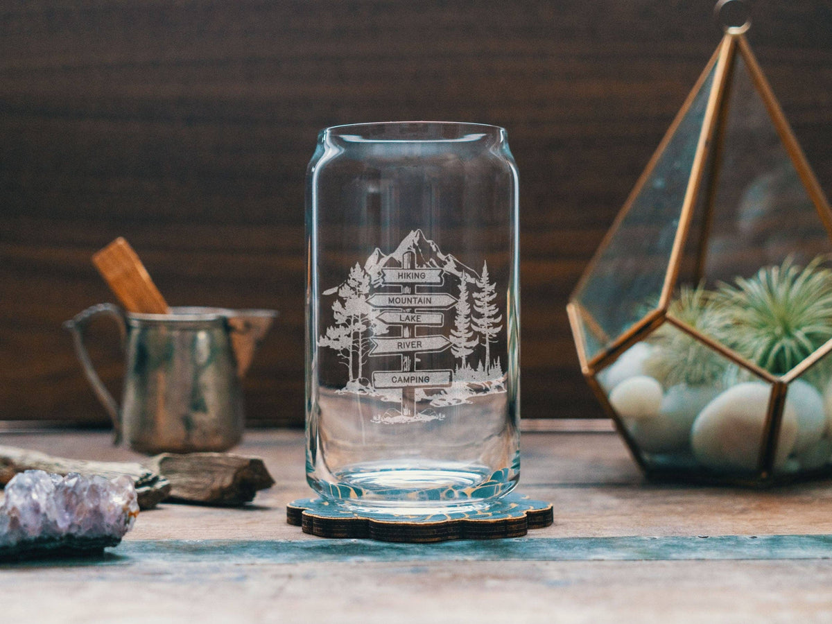 Hiking Trail Drinking Glasses