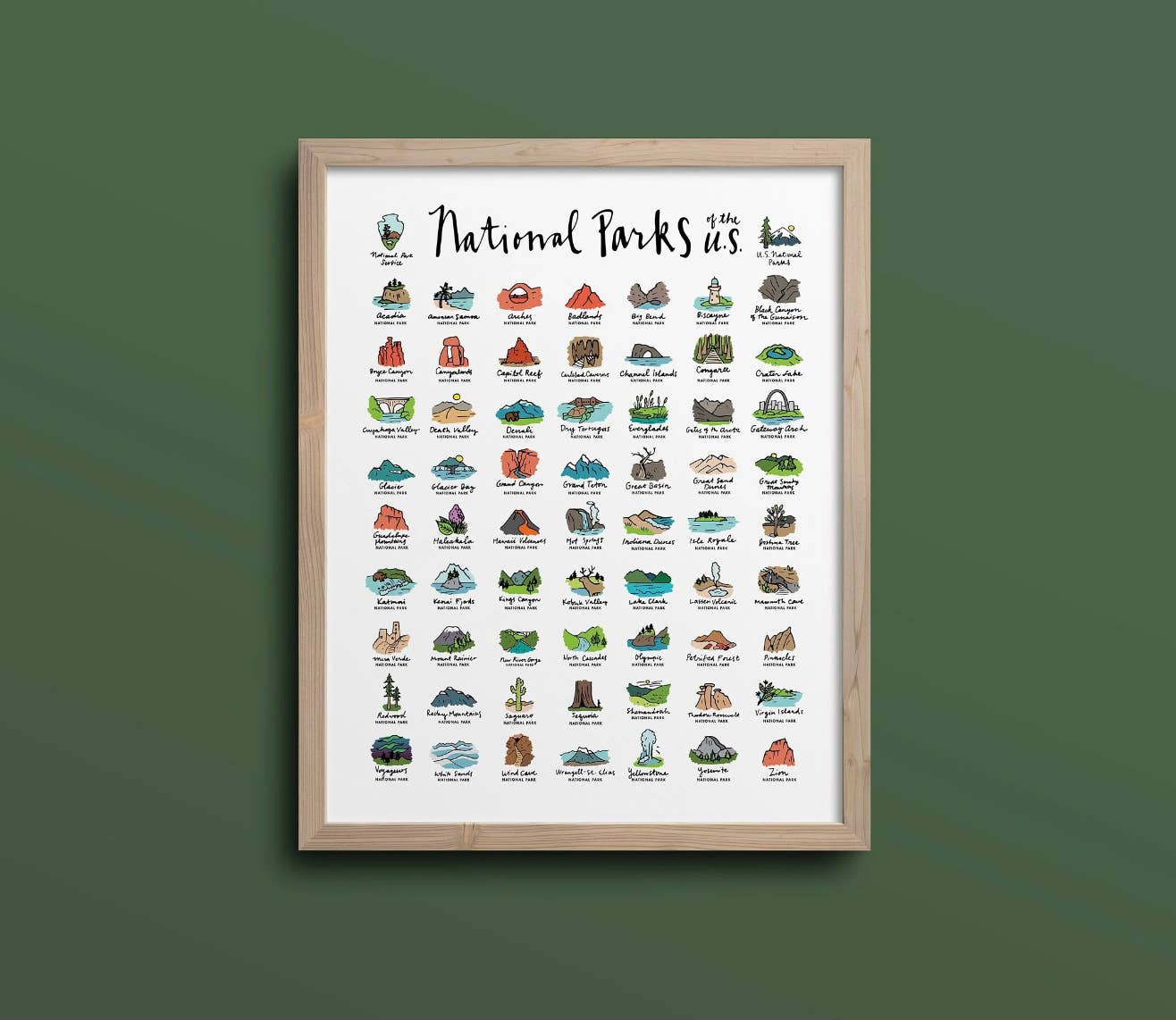 National Parks paint by number kit