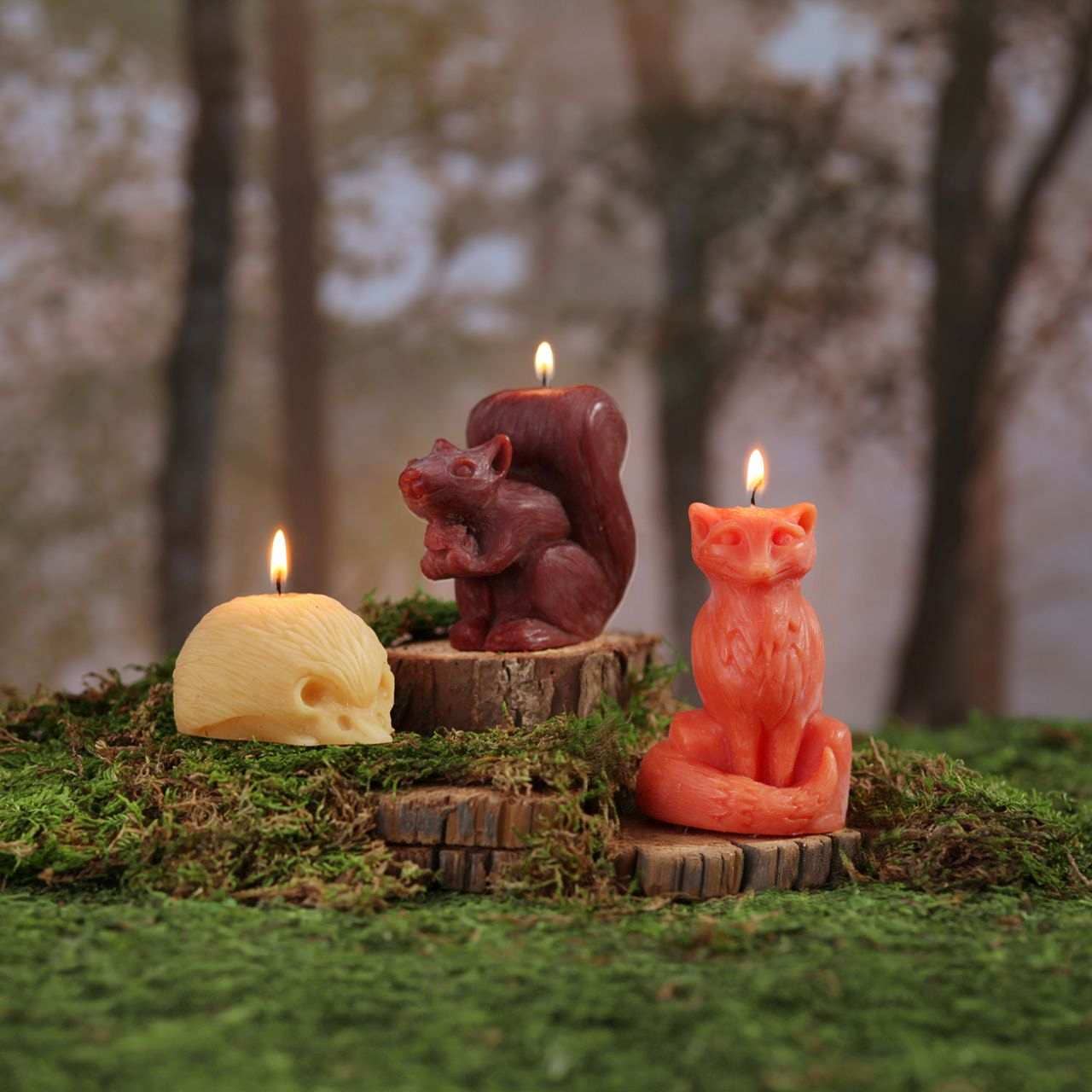 Hedgehog Beeswax Candle