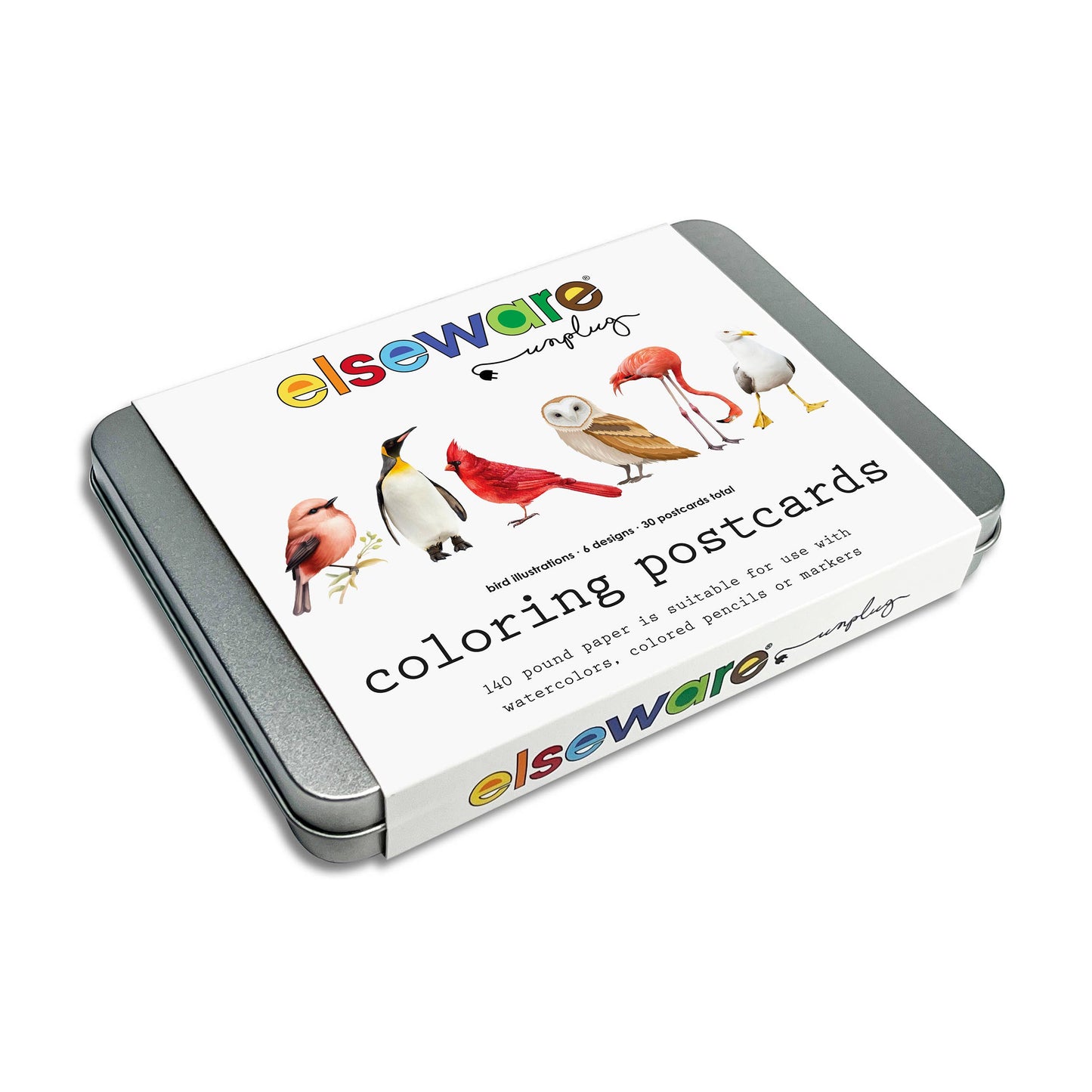 Coloring Postcards Bird Designs