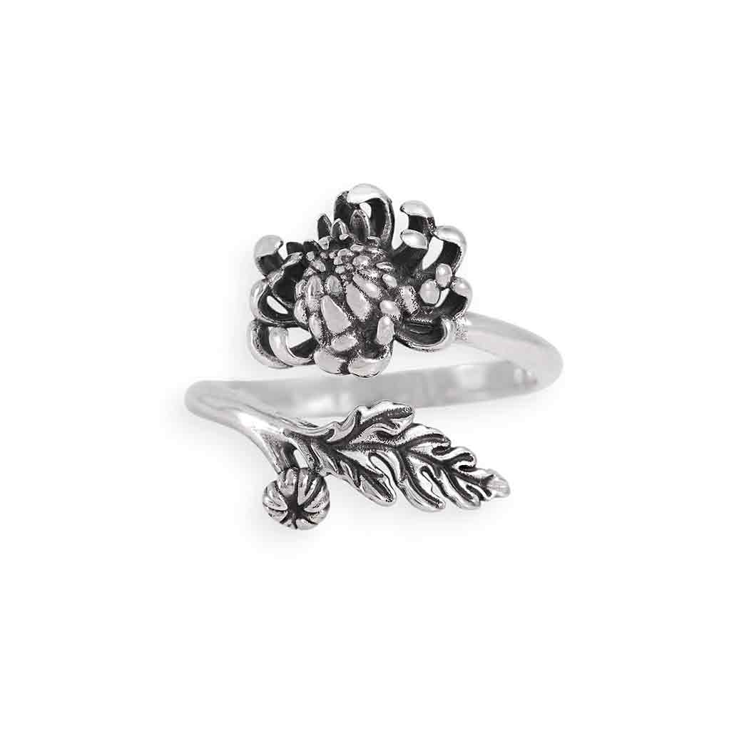 Sterling Silver Adjustable Birth Flower Rings
