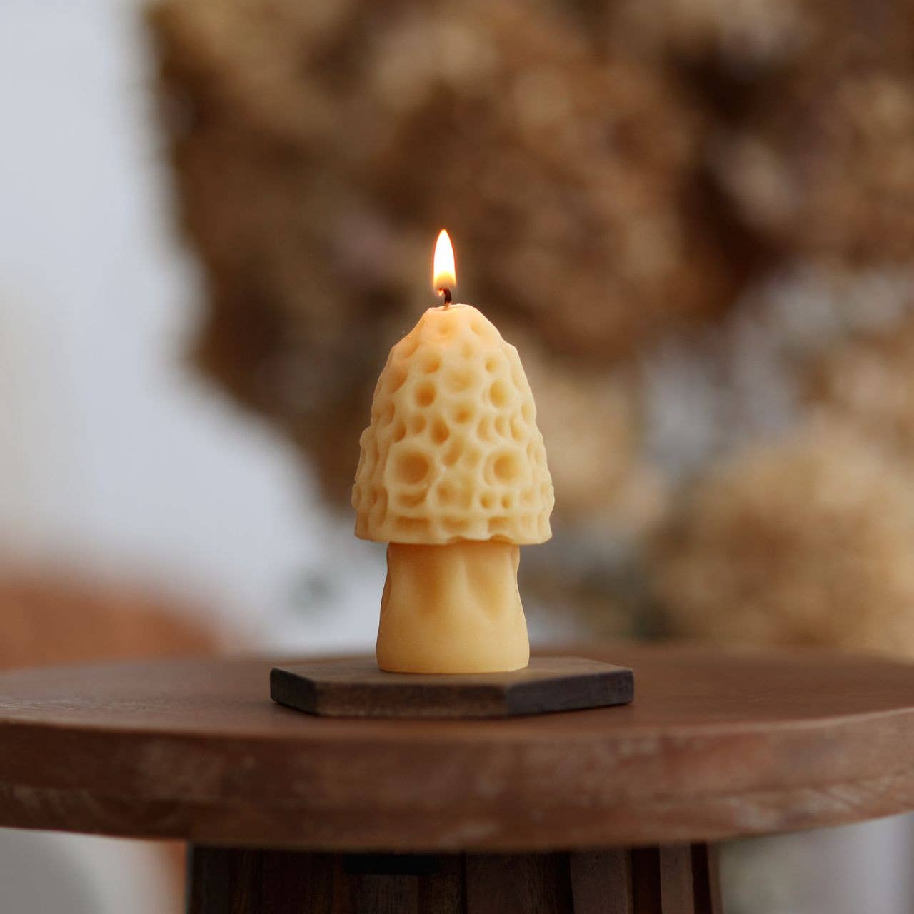 Mushroom Beeswax Candles