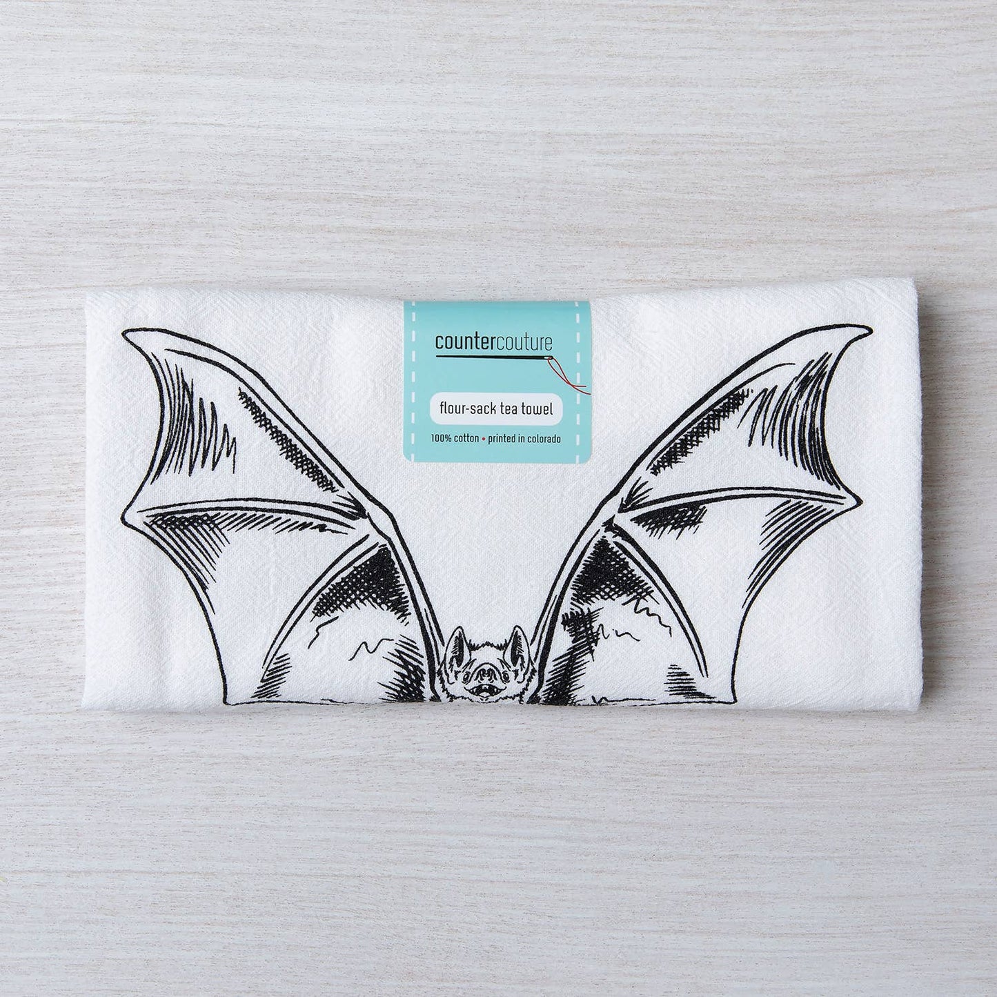 Bat Flour Sack Kitchen Towel