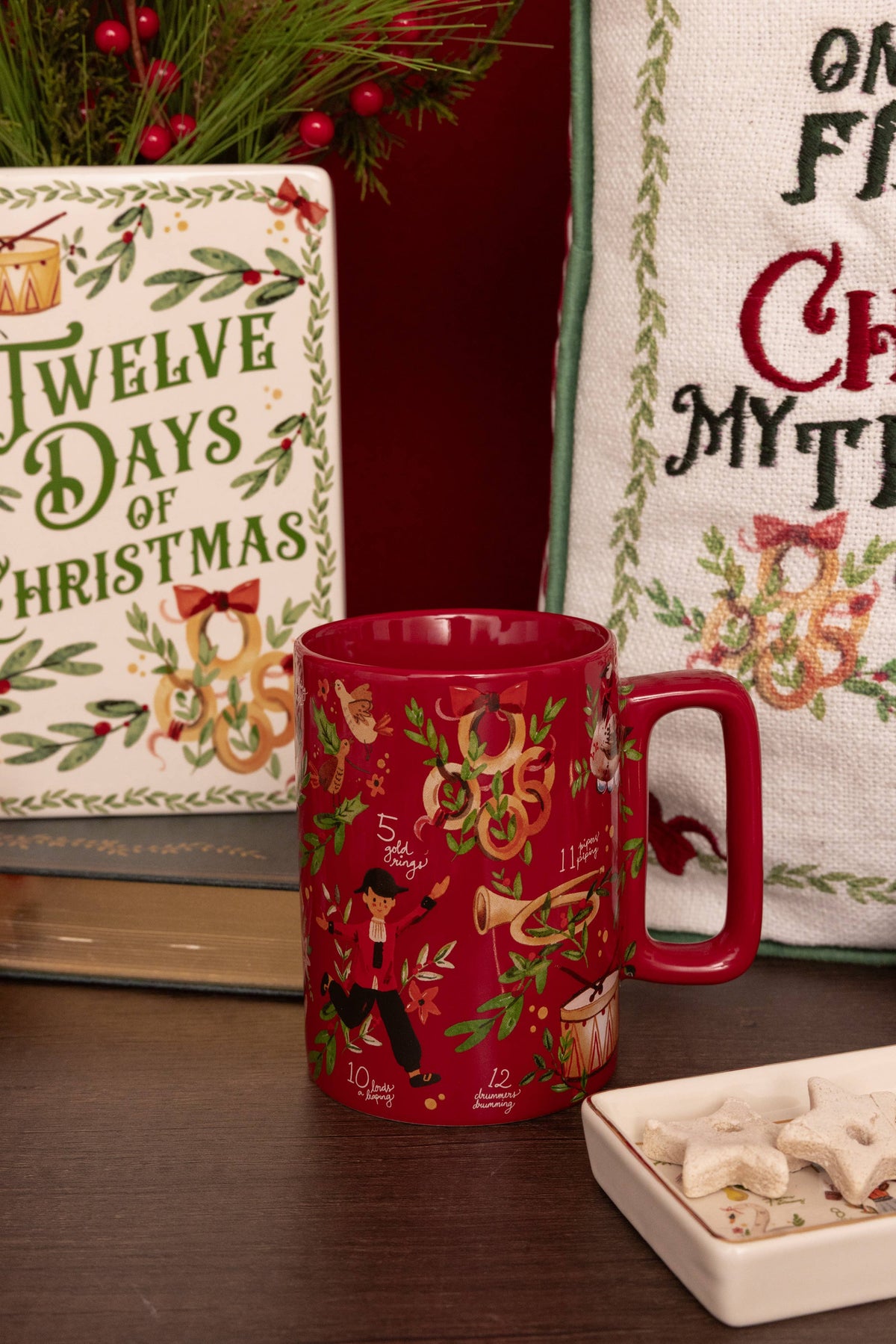 Slim Ceramic Mug, Twelve Days of Christmas