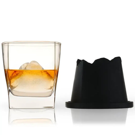 Glacier Rocks® Mountain Ice Mold & Crystal Whiskey Glass Set