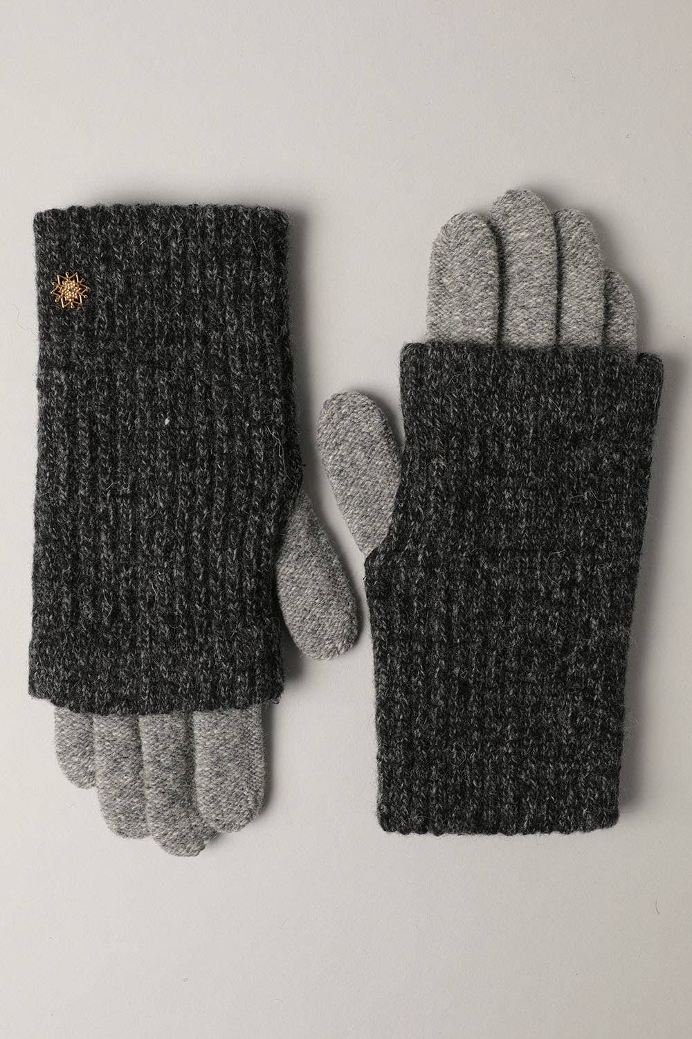 Winter Wool Blend Double Layer Knitted Gloves