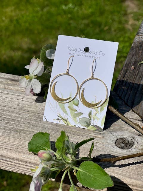 Crescent moon earrings.
