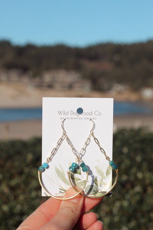Brass u shape earrings