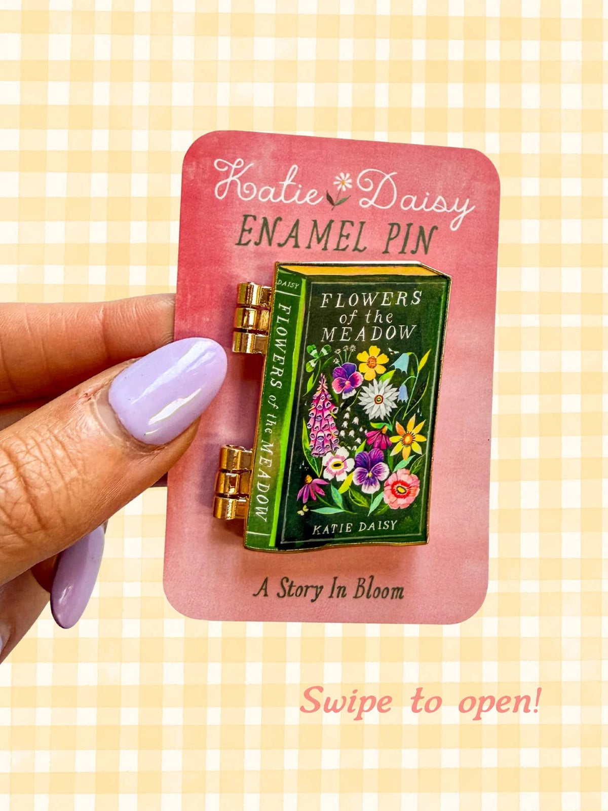 Interactive Flower Book Pin