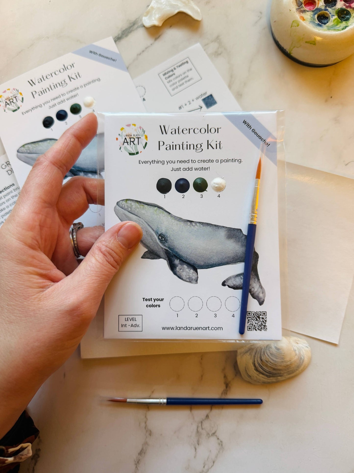 Whale Watercolor Kit