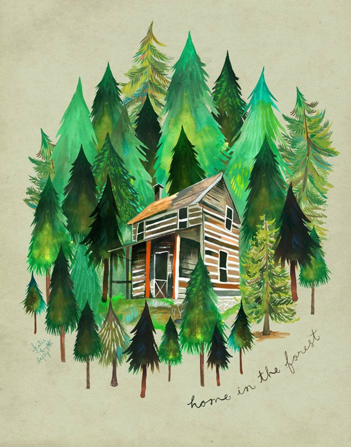 Home in the Forest Print